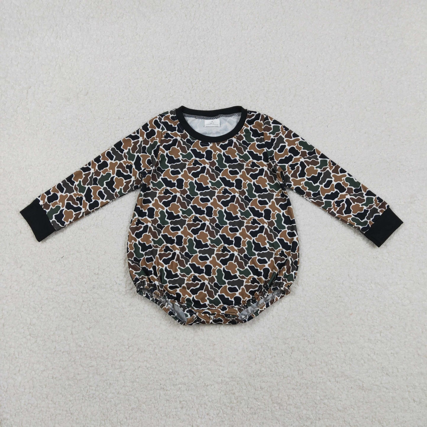 LR2809 baby boys camo long sleeves romper