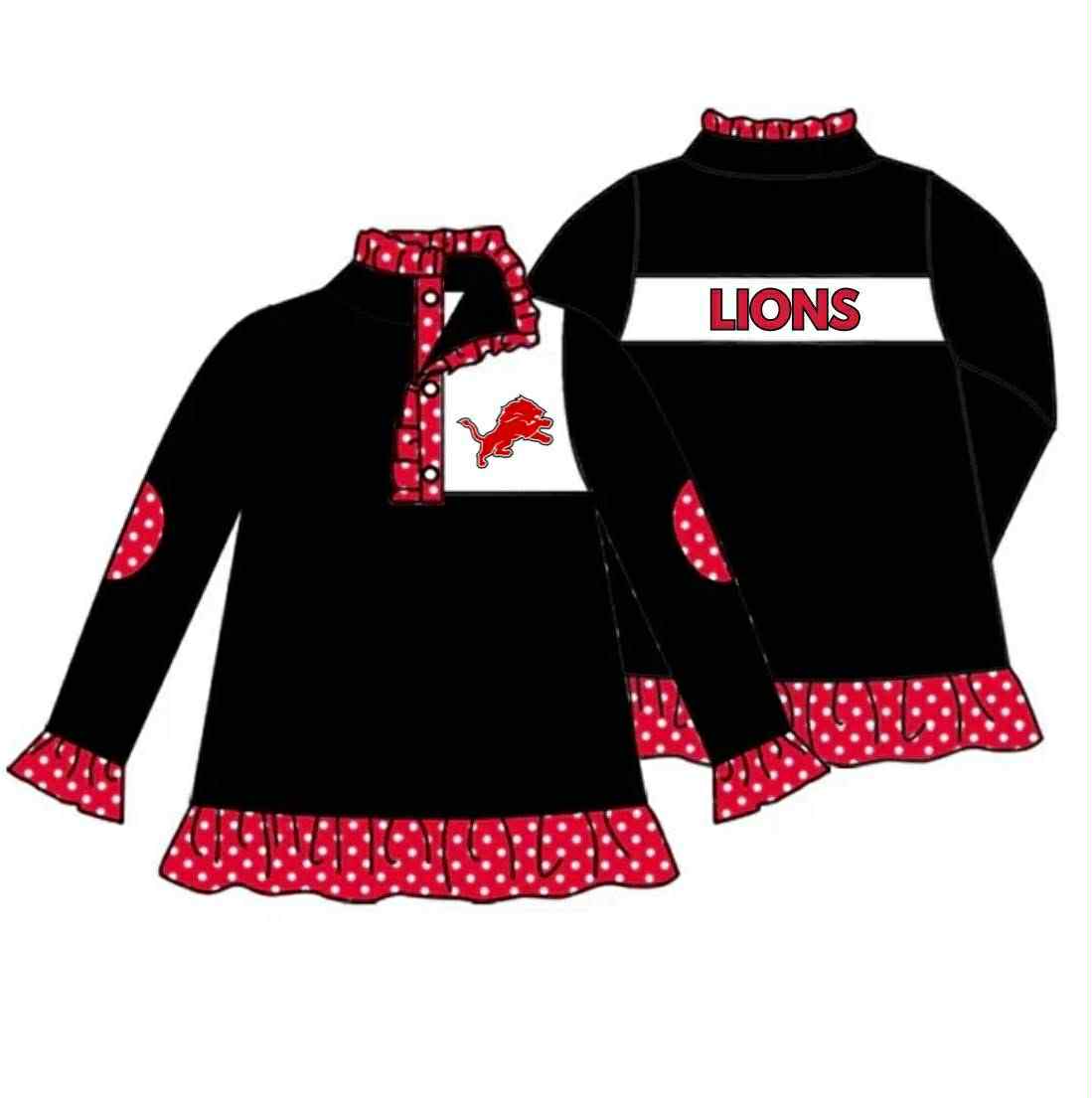 MOQ 5 Custom design boys Lions team Pullover