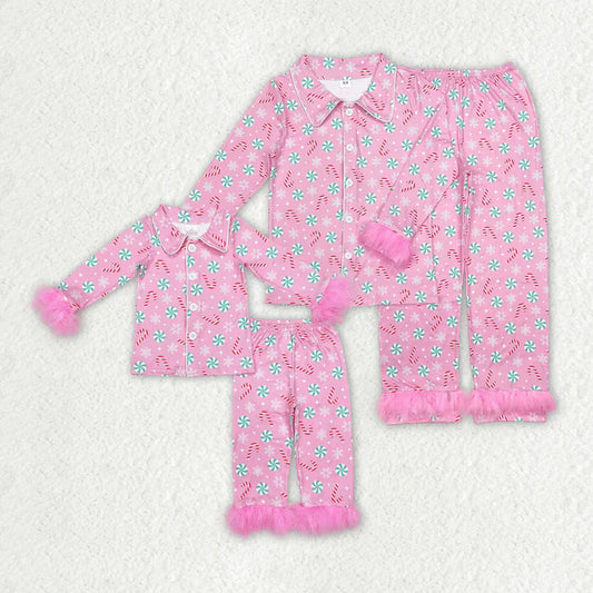 Family Matching Adult Baby girls winter pajamas