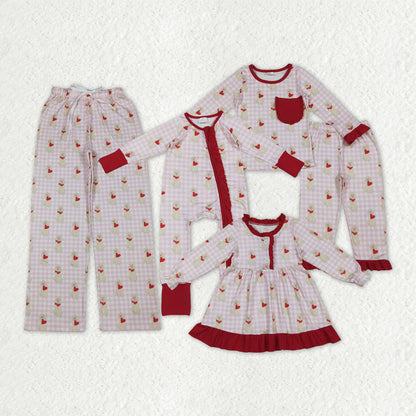 Family Matching Adult Baby girls Valentine's puppy red clothes