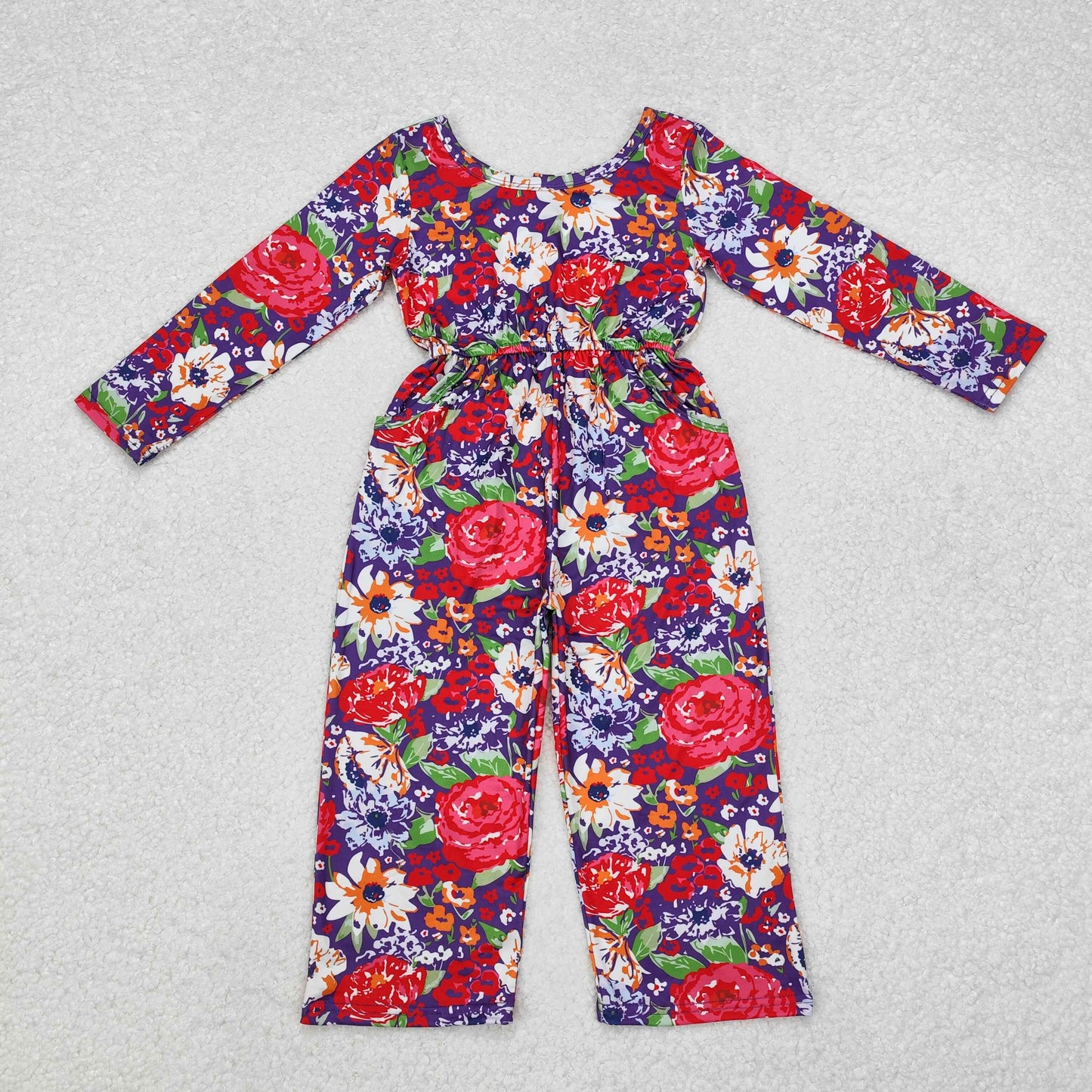 LR1836 Girls floral Jumpsuit