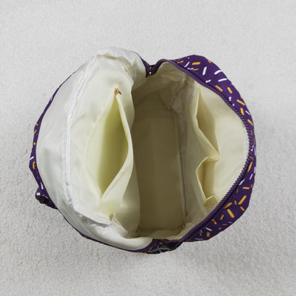 BA0327 purple Fireworks waffles zipper schoolbag