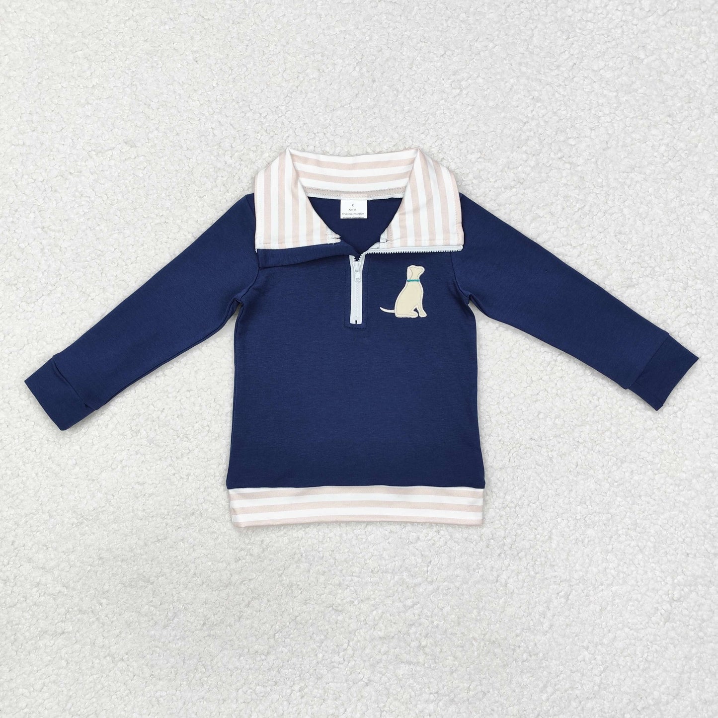 BT0893 baby boys long sleeve dog pullover embroidery