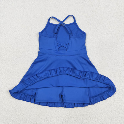S0551 Girls blue yoga Suit 1pcs