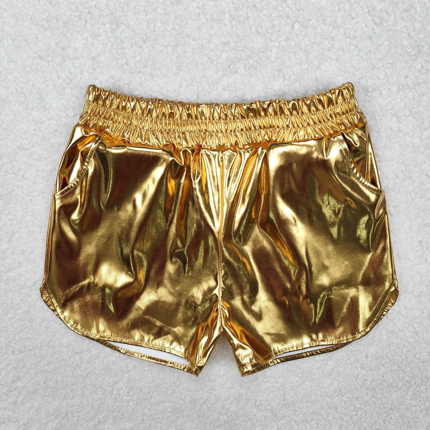 SS0417 Baby girls golden short pant