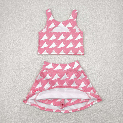 GSD1467 Girls pink bugle yoga Dress