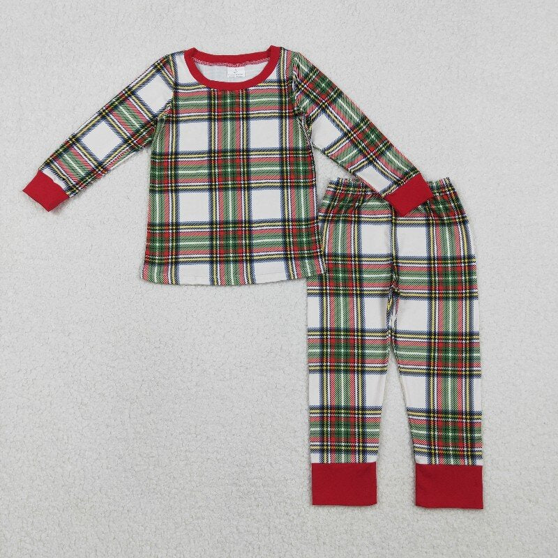 Family Matching Adult Baby girls boys Christmas checkered pajamas