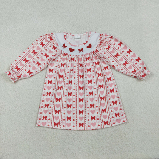 GLD1336 girls shoes long sleeves checkered Dress embroidery