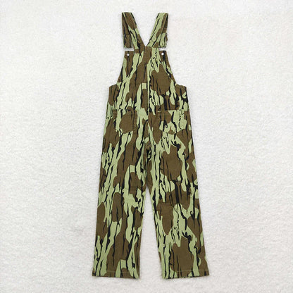 Matching Baby Kids Fall Hunting Camo Denim Strap jumpsuits Overall denim