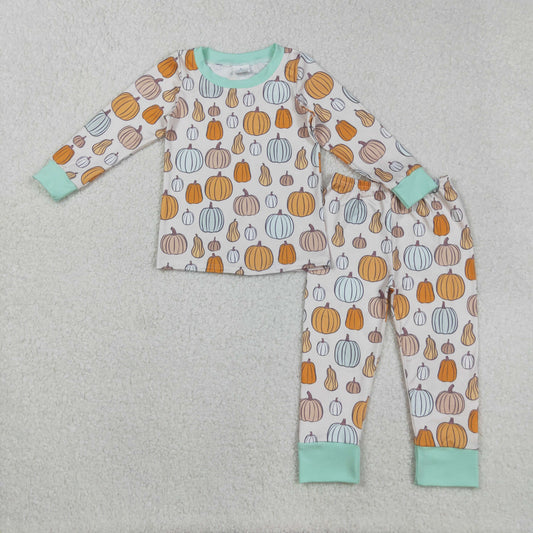 BLP1222 baby boys Halloween pumpkin pajamas