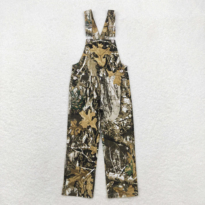 Matching Baby Kids Fall Hunting Camo Denim Strap jumpsuits Overall denim