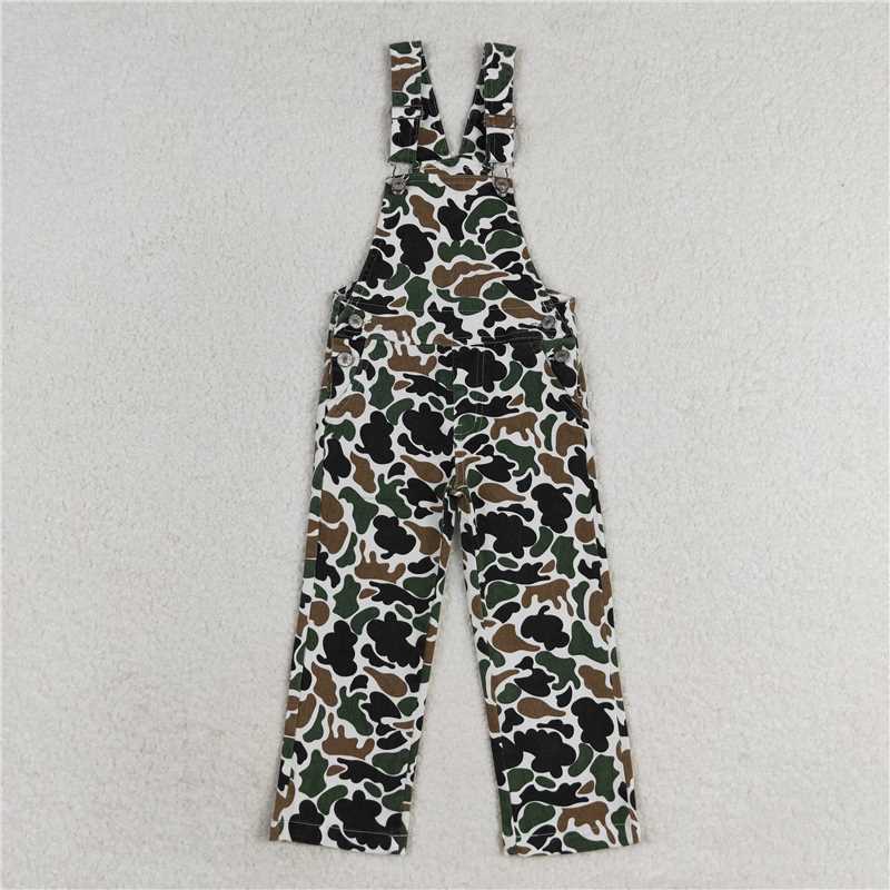 Matching Baby Kids Fall Hunting Camo Denim Strap jumpsuits Overall denim