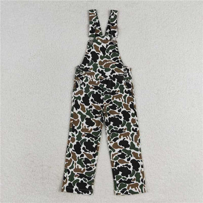Matching Baby Kids Fall Hunting Camo Denim Strap jumpsuits Overall denim