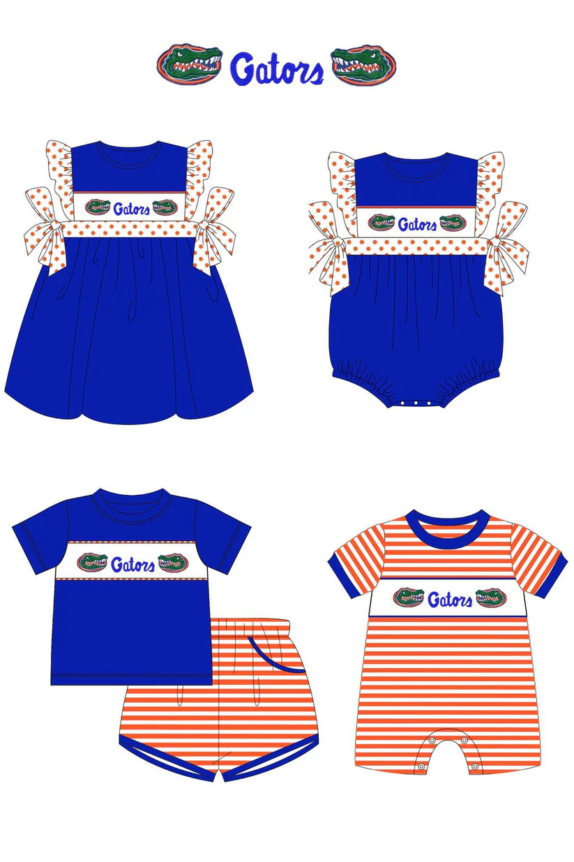 MOQ 3 Crocodile gatou team Sister Clothes Matching sets for boys and girls