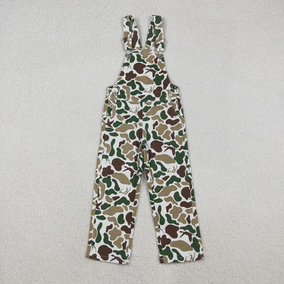 Matching Baby Kids Fall Hunting Camo Denim Strap jumpsuits Overall denim