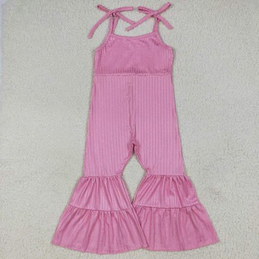 SR3156 baby girls pink pit strip Jumpsuit