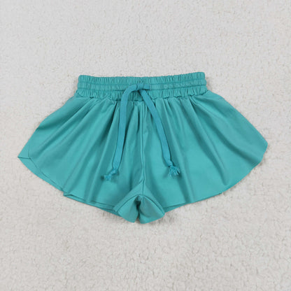 SS0553 baby girls blue green shorts yoga
