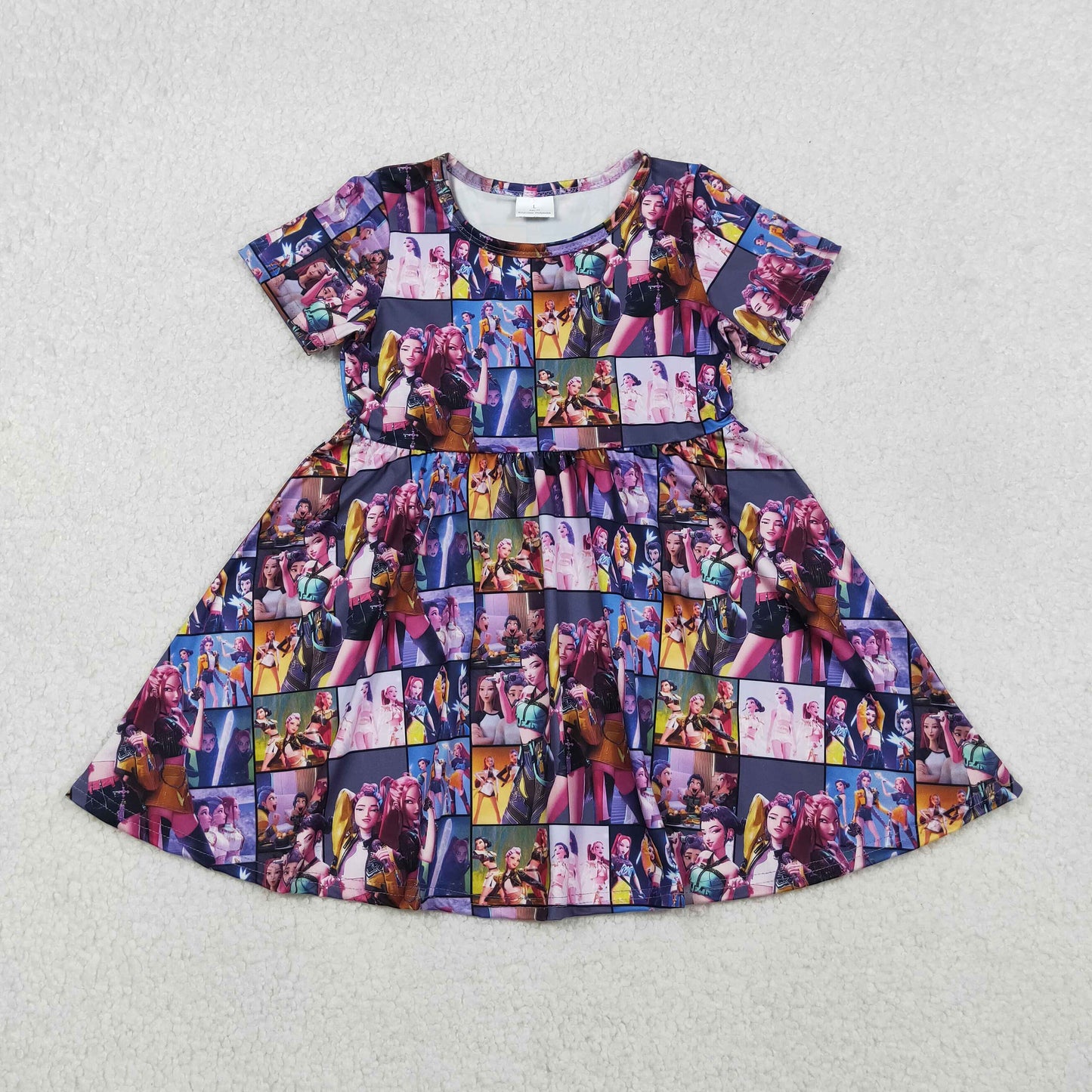 GSD2918 Baby Girls kpop short sleeve dress