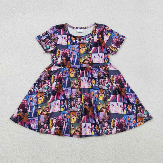 GSD2918 Baby Girls kpop short sleeve dress