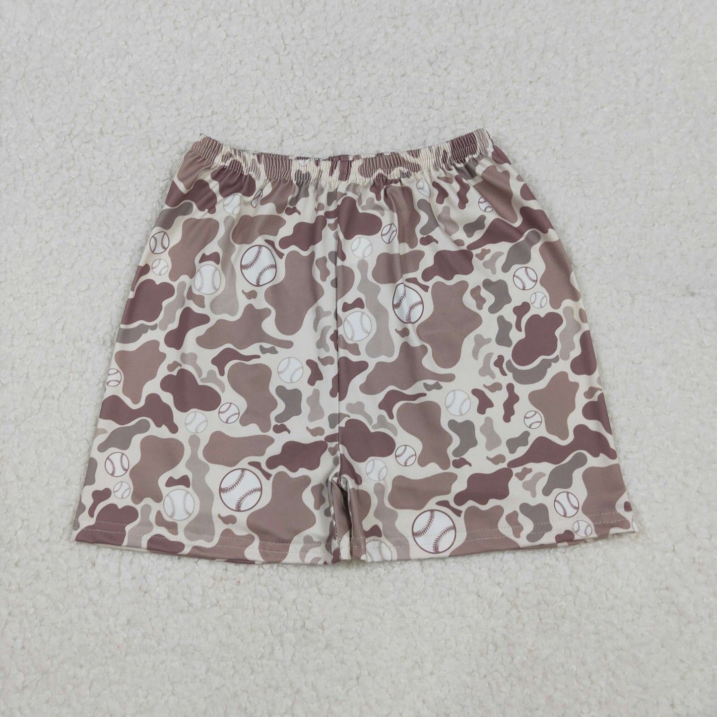SS0654 baby boys baseball camo shorts