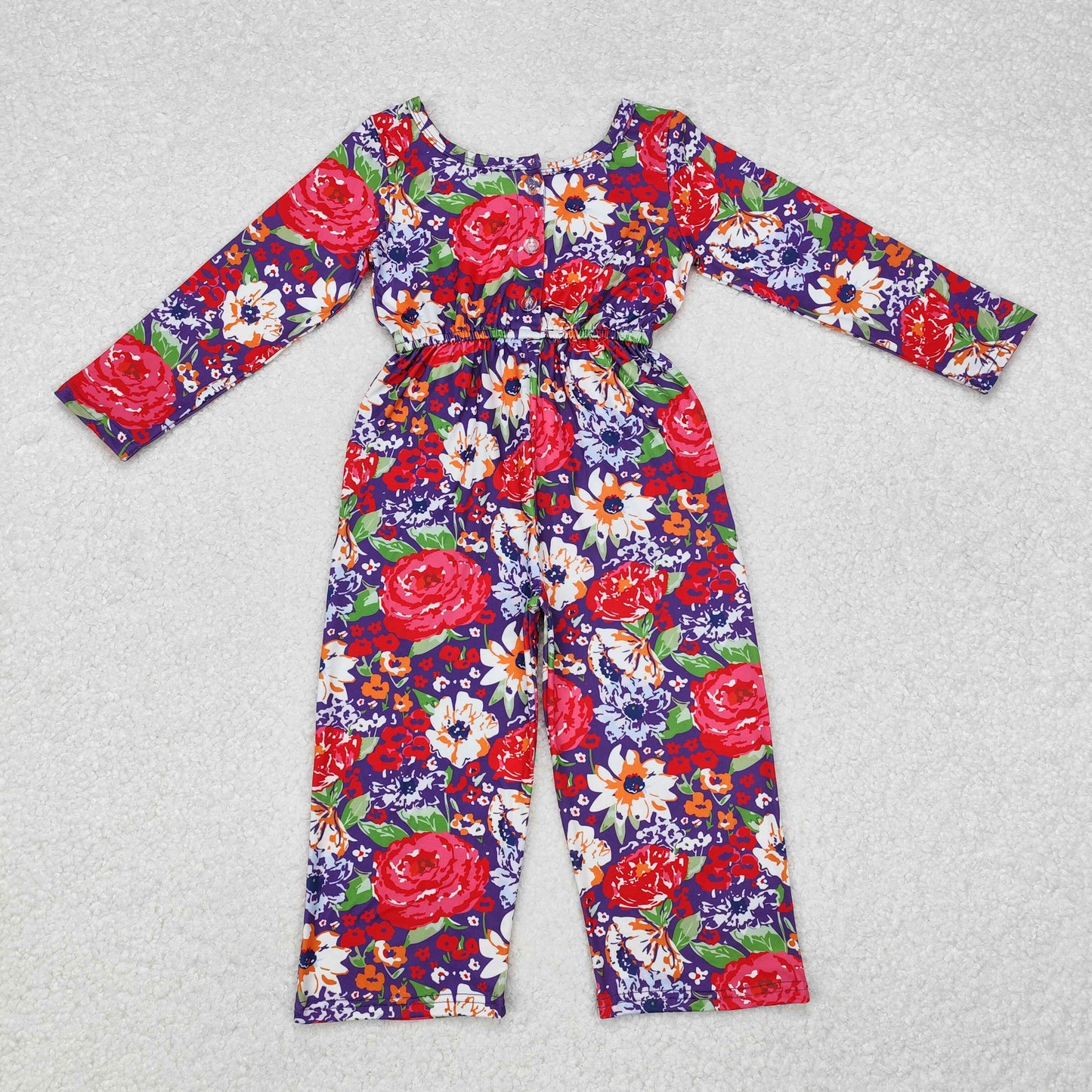 LR1836 Girls floral Jumpsuit