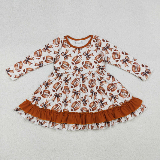 GLD1268 toddler clothes football baby girl winter dress