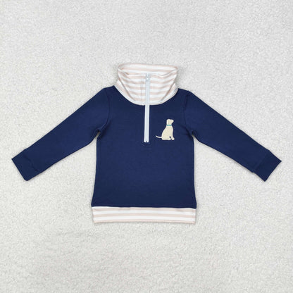 BT0893 baby boys long sleeve dog pullover embroidery