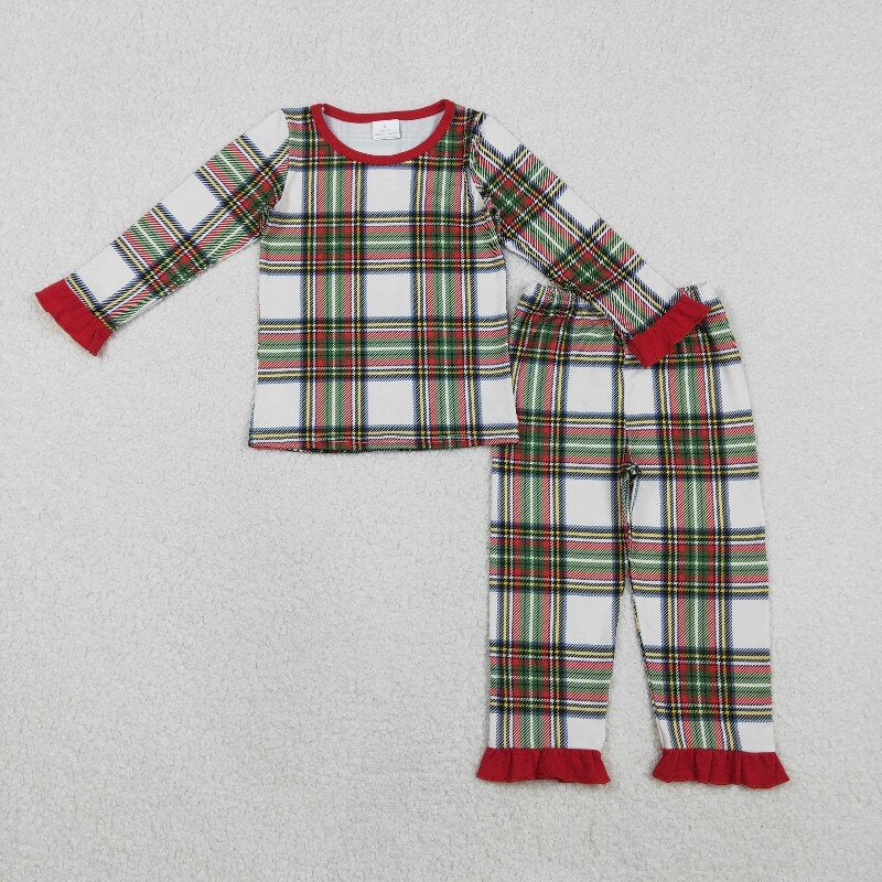 Family Matching Adult Baby girls boys Christmas checkered pajamas