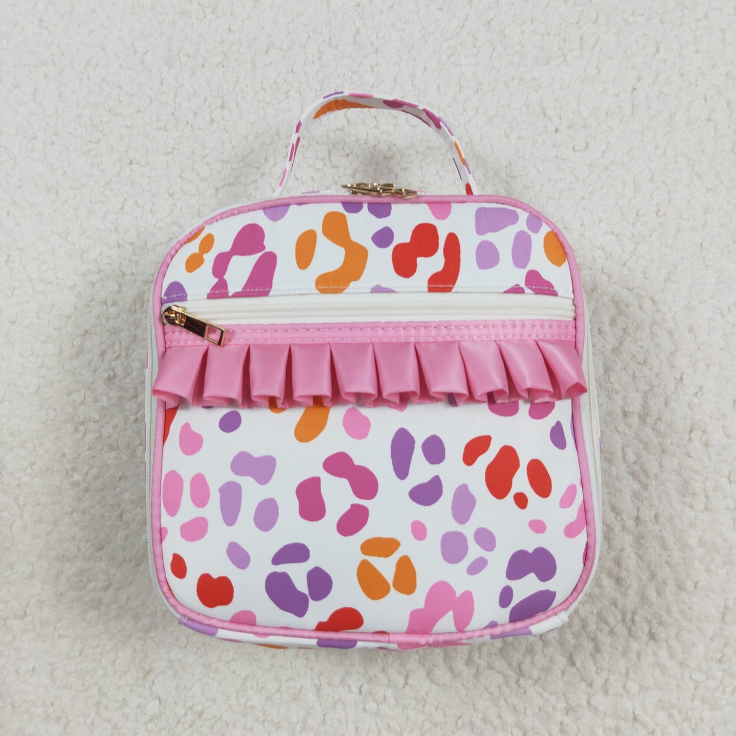 BA0309 baby leopard rose floral Lunch Box