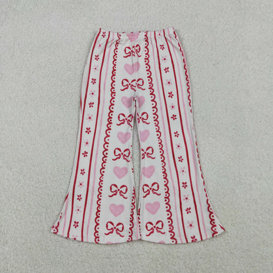 P0894 baby girls Valentine red long pant