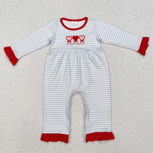 LR1925 Baby girls Valentine romper embroidery