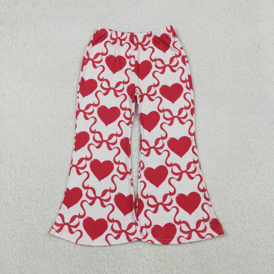 P0895 baby girls Valentine red long pant