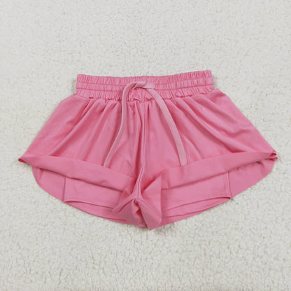 SS0546 baby girls pink shorts yoga