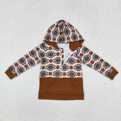 BT0908 Boys brown hoodies