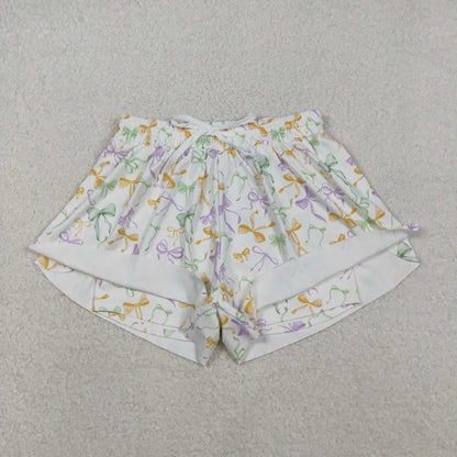 Family Matching Adult Baby girls Mardi Gras pajamas and yoga shorts