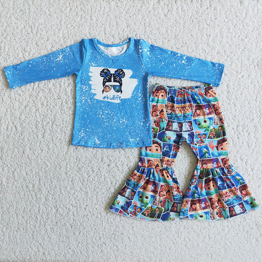 6 A7-3 Girls Kidlife Cartoon Outfits