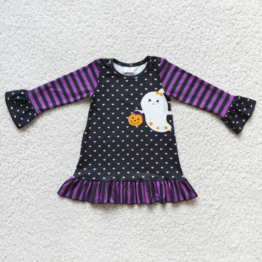 Girls Halloween Ghost Dress Long Sleeves