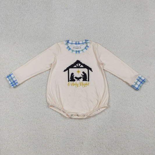 LR2292 baby boys Easter long sleeve romper
