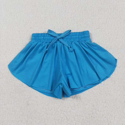 SS0549 baby girls blue shorts yoga