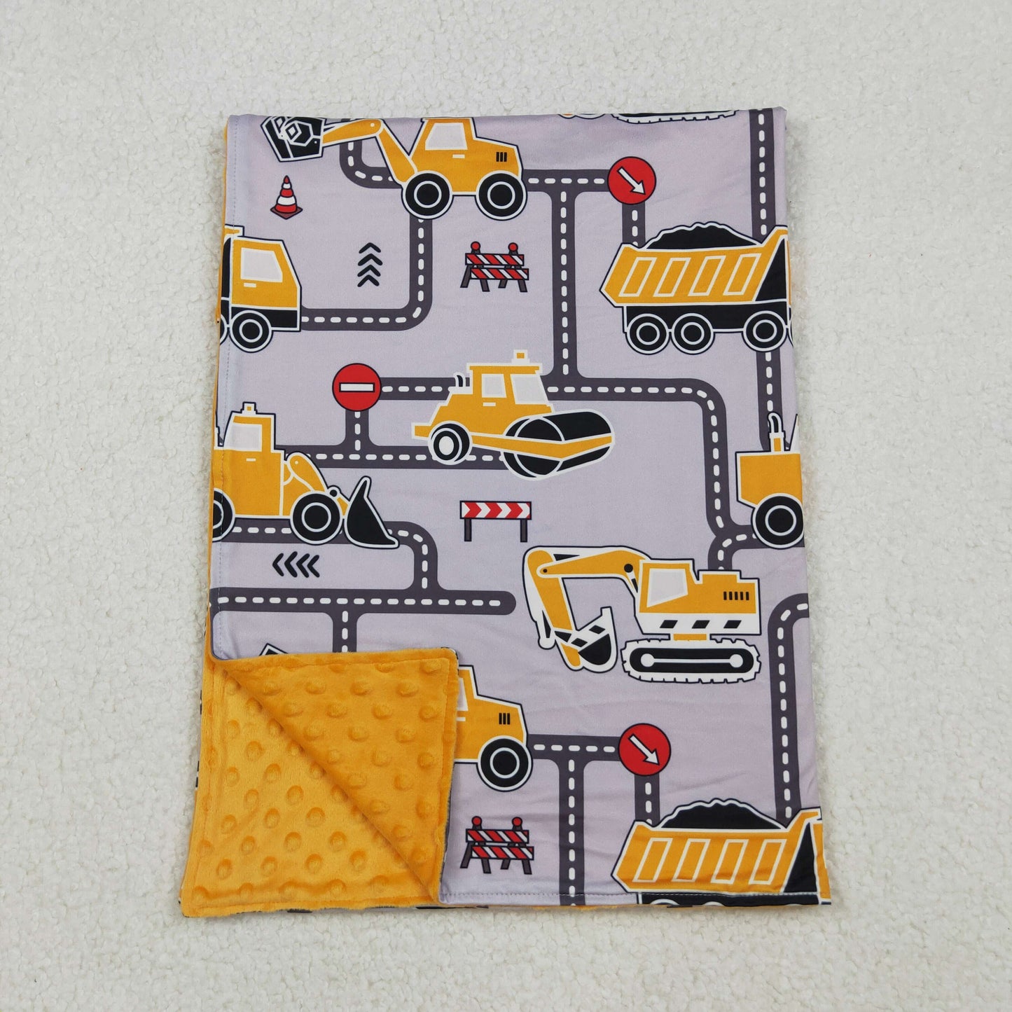 BL0199 Baby Excavator yellow Blankets