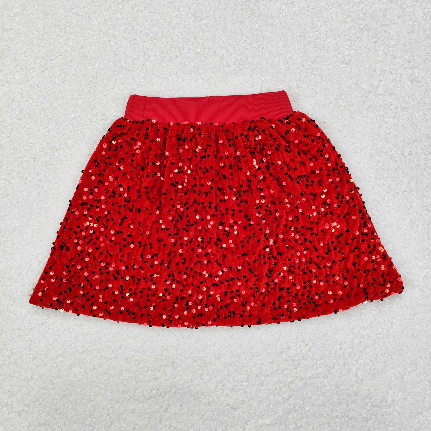 GLK0027 Girls red sequin Skirt