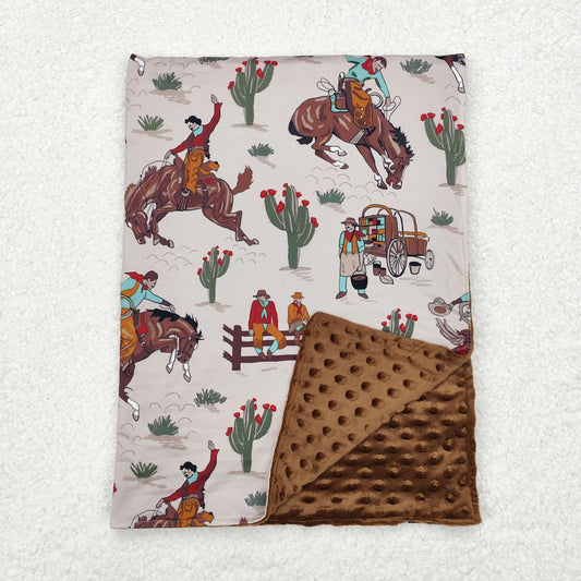 BL0069 Baby COWBOY horse Blankets