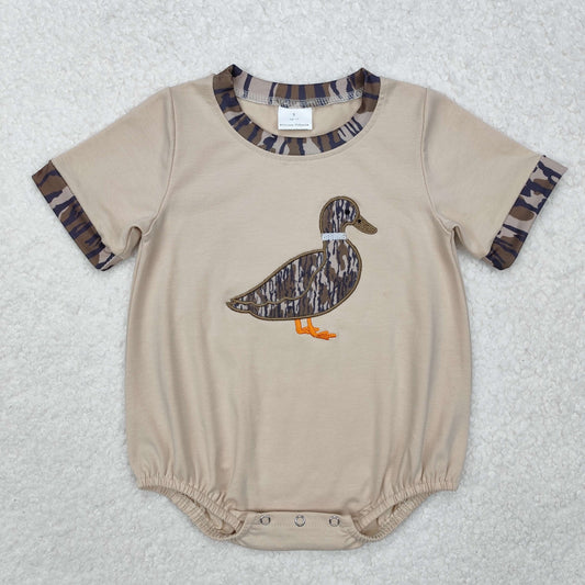 SR2392 Baby cam duck romper embroidery