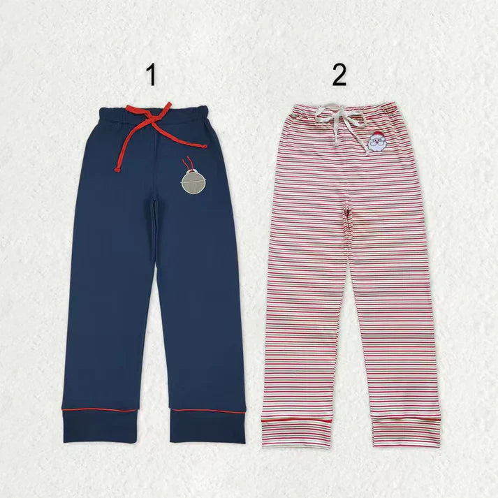 Matching Adult Christmas long pant embroidery