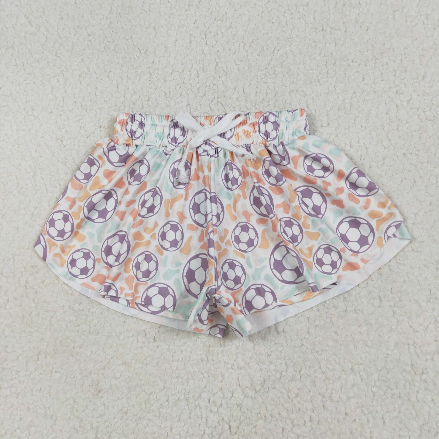SS0582 girls football leopard shorts