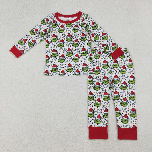 BLP1225 toddler boy clothes cartoon print boy christmas pajamas