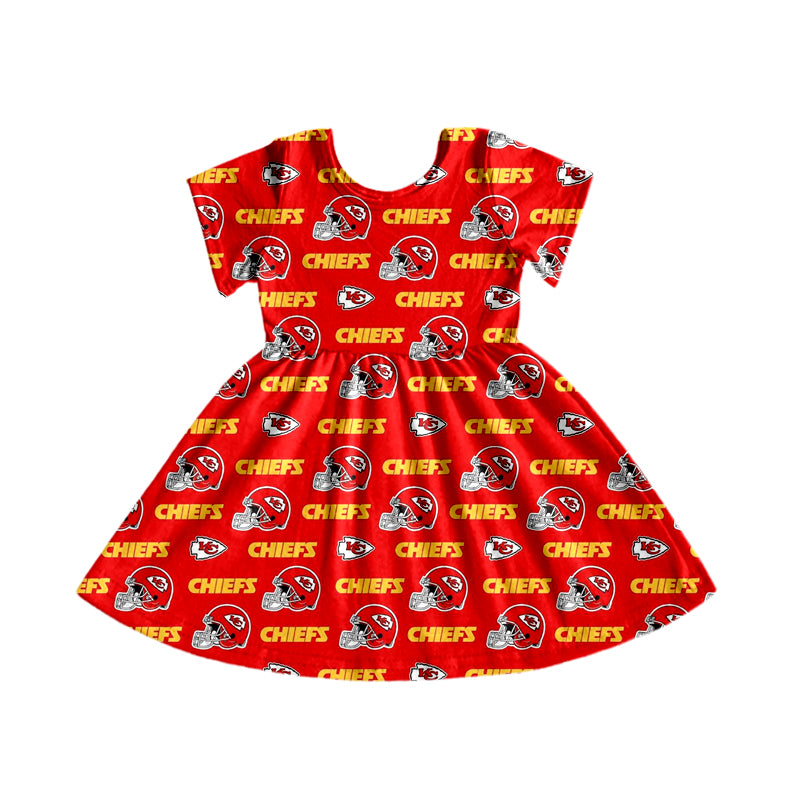 Custom design for a Kansas City chiefs football short sleeve dress