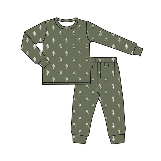 MOQ 3 Custom design Boys Christmas Pajamas bamboo