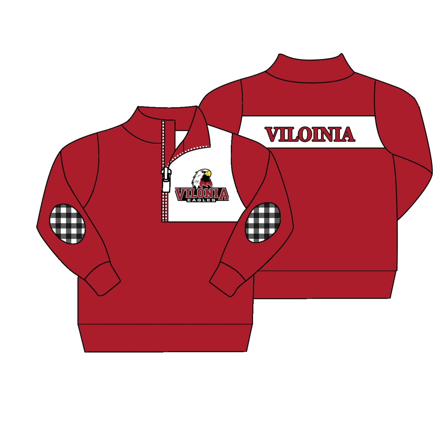 MOQ 3 Custom design Boys VILOINIA red team Pullover