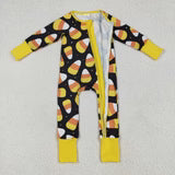 LR2198 baby boys long sleeve candy zipper romper